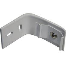 Metallwinkel mit Schraube und Befestigungslöchern