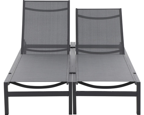 Loungeset Siena Garden 2 -Sitzer bestehend aus: Gartenliege Aluminium Grau