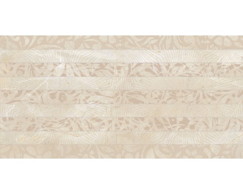 Steinzeug Dekorfliese Marfil 34,0x67,0 cm beige glänzend