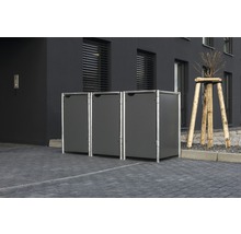 Mülltonnenbox HIDE Kunststoff 182x63,4x115,2 cm grau