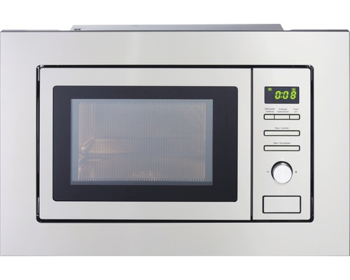 Einbaumikrowelle PKM MW820-EBM 59,5x34,4x38,2 cm edelstahl gebürstet 800 Watt Einbau Mikrowelle mit digitaler Anzeige