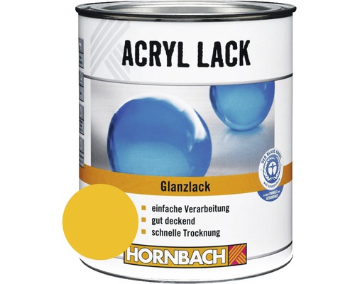 HORNBACH Buntlack Acryllack glänzend goldgelb 750 ml Dose Acryllack Glanzlack von Hornbach