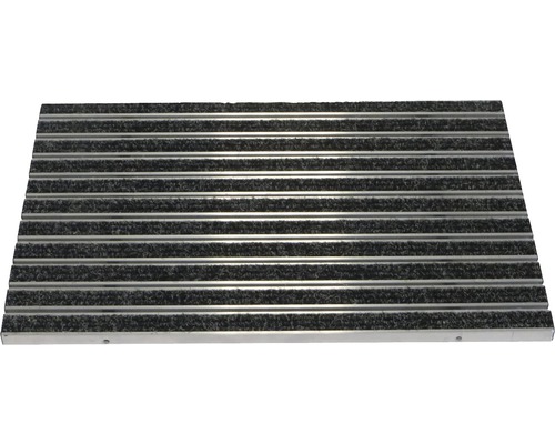 Ripsmatte Wolfa für Fußabstreiferkasten 100x50x2 cm Fußmatte aus Aluminium und Textil