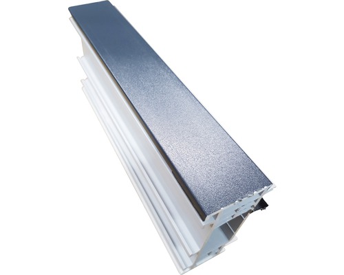 Verbreiterungsprofil ARON Comfort 35 mm weiß / titan L:1400 mm Fensterbank aus Kunststoff
