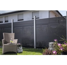 Garten mit modernem Sichtschutzzaun aus Aluminium