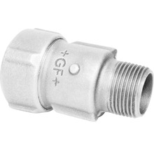 Gewindefitting aus Metall mit dem Georg Fischer Logo