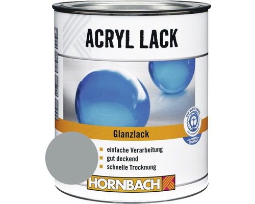 HORNBACH Buntlack Acryllack glänzend silbergrau 375 ml Dose Acryllack Glanzlack von Hornbach