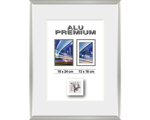 Bilderrahmen Aluminium Duo silber 18x24 cm