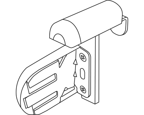 Zeichnung einer Gerätehalterung zur Wandmontage