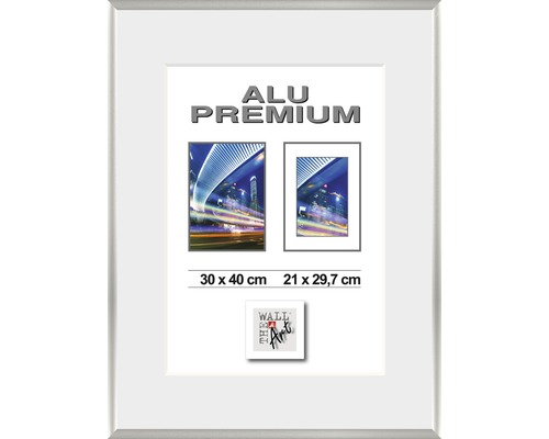 Bilderrahmen Aluminium Duo silber 24x30 cm