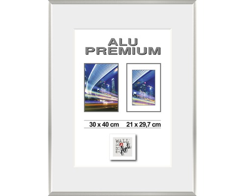 Bilderrahmen Aluminium Duo silber 30x40 cm