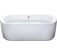 Weiße Badewanne gefüllt mit Wasser