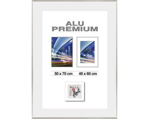 Bilderrahmen Aluminium Duo silber 50x70 cm