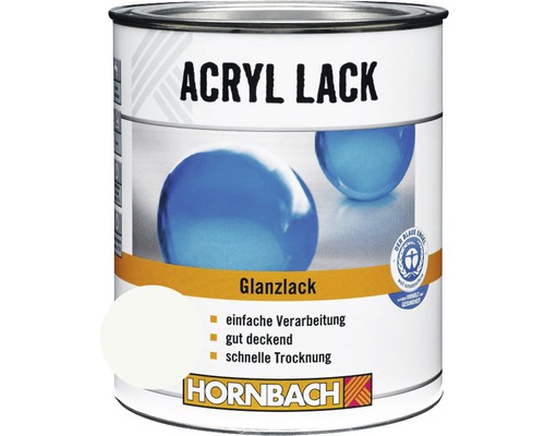 HORNBACH Buntlack Acryllack glänzend barytweiß 750 ml Acryl Lack Glanzlack in einer Dose