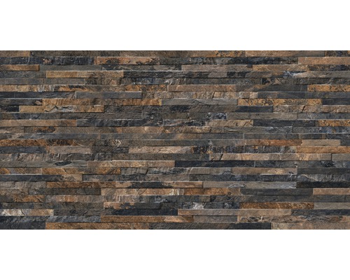 Feinsteinzeug Wandfliese Ardesia Natural 62,5x32 cm anthrazit matt Wandverkleidung mit Steinoptik