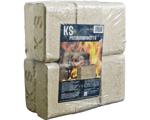 Holzbriketts K. Scheucher Premium nach ÖNORM 10 kg, hell