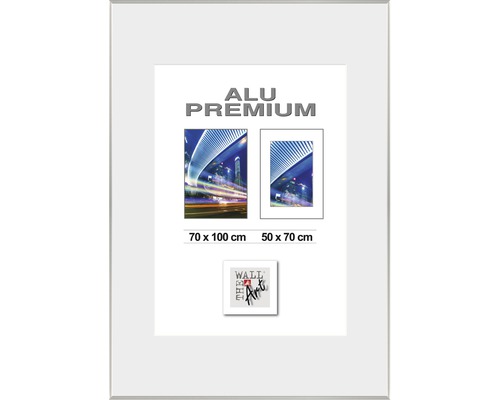 Bilderrahmen Aluminium Duo silber 70x100 cm