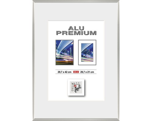Bilderrahmen Aluminium Duo silber 29,7x42 cm (DIN A 3)