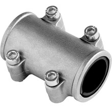 T-Stück Rohrverbinder aus Metall mit Schrauben