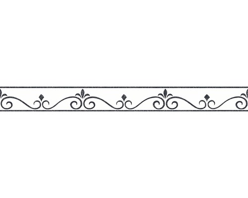 Selbstklebende PVC-Bordüre A.S. Creation Only Borders Linien-Ornament weiß-schwarz 5 m x 5 cm