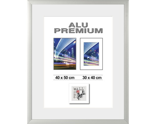 Bilderrahmen Aluminium Quattro silber 40x50 cm