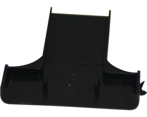 Schwarzer Gerätehalter aus Kunststoff