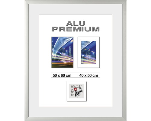 Bilderrahmen Aluminium Quattro silber 50x60 cm