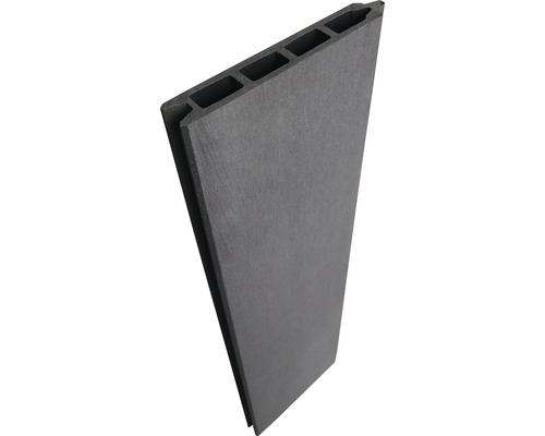 Einzelprofil Konsta Steckzaun WPC 177 x 15 cm grau Nut-Feder-Profilbrett aus Holzverbundwerkstoff