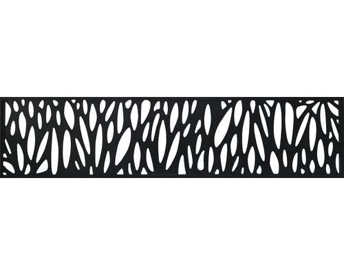 Design-Einsatz Konsta schmal aluminium, schwarz Dekorplatte mit Ausschnittmuster