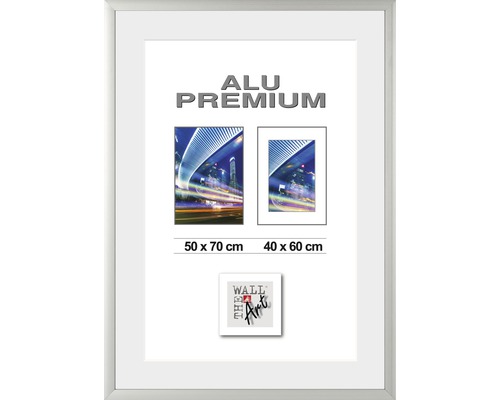 Bilderrahmen Aluminium Quattro silber 50x70 cm