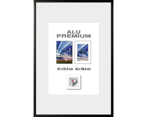 Bilderrahmen Aluminium Quattro schwarz 61x91,5 cm