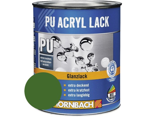 HORNBACH Buntlack PU Acryllack glänzend RAL 6002 laubgrün 125 ml
