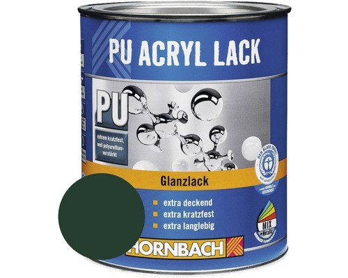 HORNBACH Buntlack PU Acryllack glänzend RAL 6005 moosgrün 125 ml