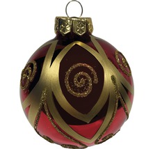 Weihnachtsbaumkugel mit goldenem Dekor