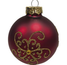 Christbaumkugel mit Golddekor