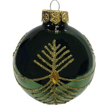 Weihnachtsbaumkugel aus Glas mit Baumdekor