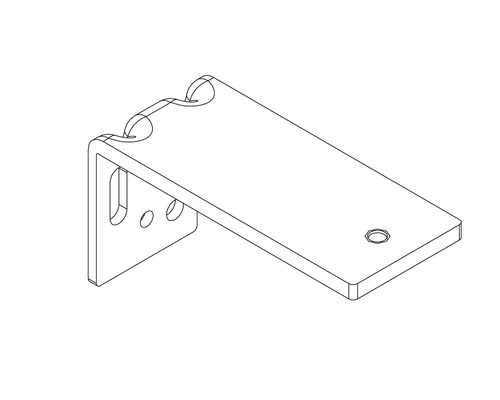 Winkelverbinder mit Bohrlöchern zur Befestigung