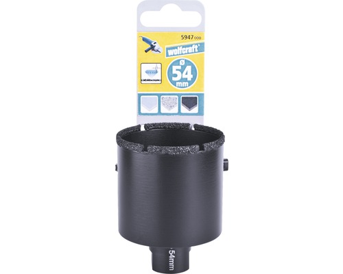 Wolfcraft Diamant-Lochsäge mit 54 Millimeter Durchmesser