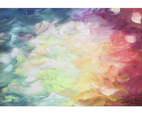 Fototapete Papier 12921P4 Buntes Mosaik Aquarell 2-tlg. 254 x 184 cm Gemälde mit Farbübergängen