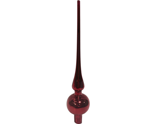 Christbaumspitze Lafiora Glas 28 cm rot