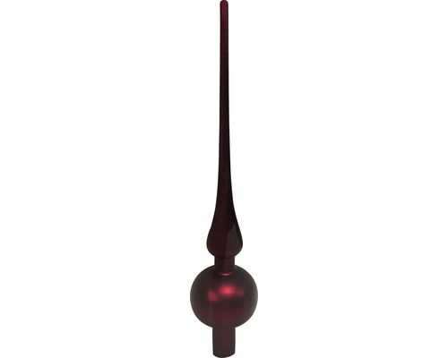 Christbaumspitze Lafiora Glas 28 cm rot