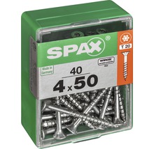 Spax Universalschraube Senkkopf Stahl gehärtet T 20, Holz-Teilgewinde 4x50 mm, 40 Stück-thumb-1