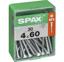 Spax Universalschraube Senkkopf Stahl gehärtet T 20, Holz-Teilgewinde 4x60 mm, 30 Stück