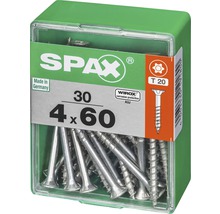 Spax Universalschraube Senkkopf Stahl gehärtet T 20, Holz-Teilgewinde 4x60 mm, 30 Stück