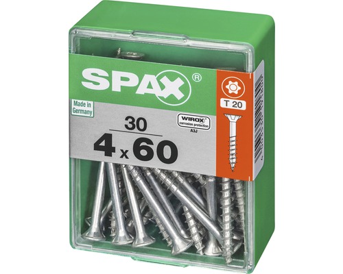 Spax Schrauben 4 x 60 Millimeter, 30 Stück im Behälter