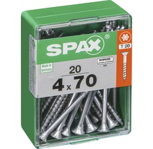 Spax Universalschraube Senkkopf Stahl gehärtet T 20, Holz-Teilgewinde 4x70 mm, 20 Stück