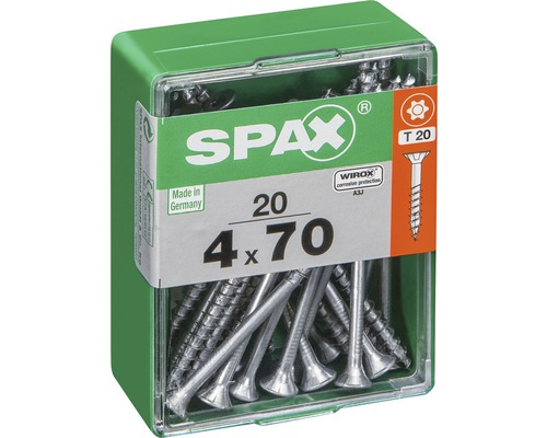 Spax Senkkopfschrauben 4 x 70 mm im Behälter