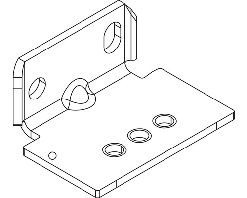 Metallwinkel mit mehreren Bohrungen
