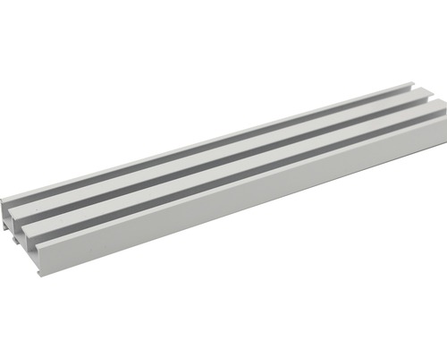 Vorhangschiene Smart Profil-Set 3-läufig weiß 160 cm Aluminiumprofil mit drei Rillen