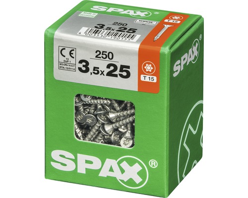 Spax Universalschrauben 3,5 x 25 Millimeter, 250 Stück Packung
